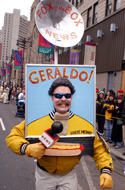 photo of a comic dressed as Geraldo