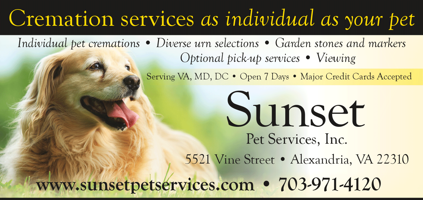 Sunset Pet Services one sixth magazine ad